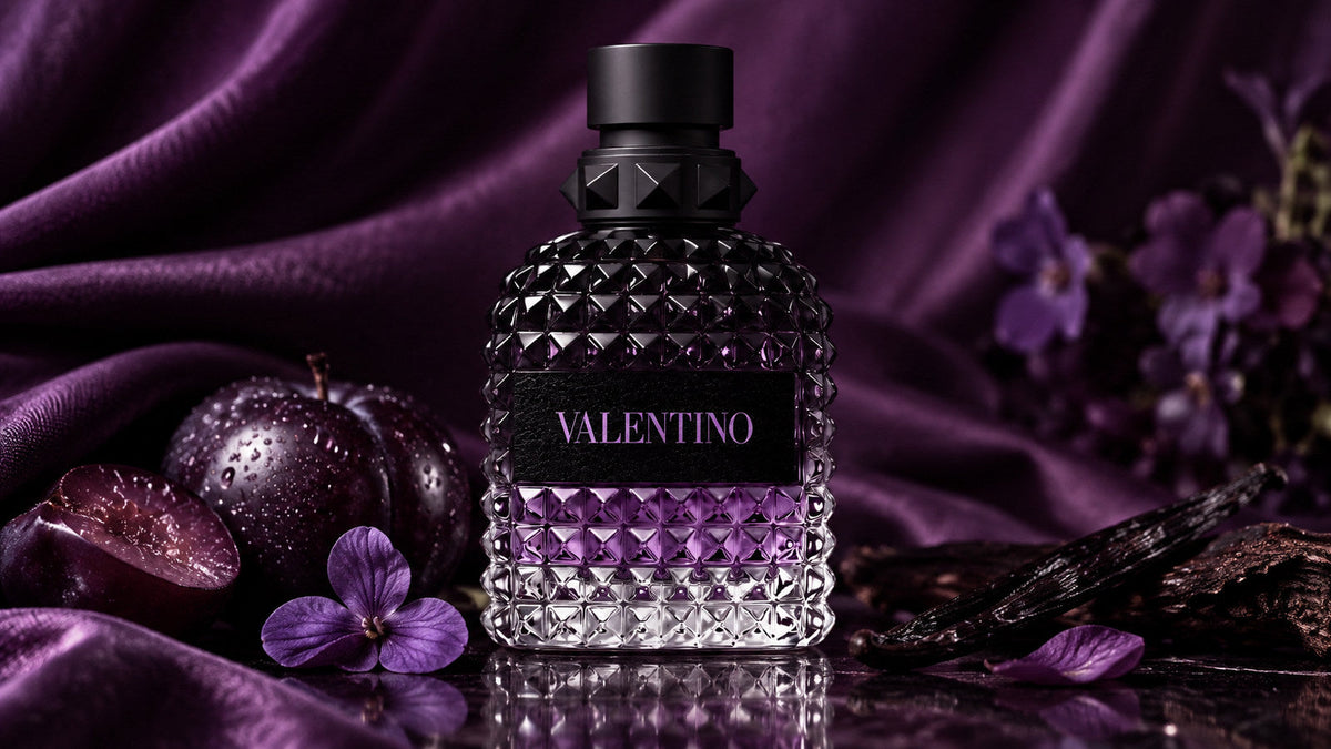 Valentino Born in Roma Purple Melancholia ve fialovém studiu