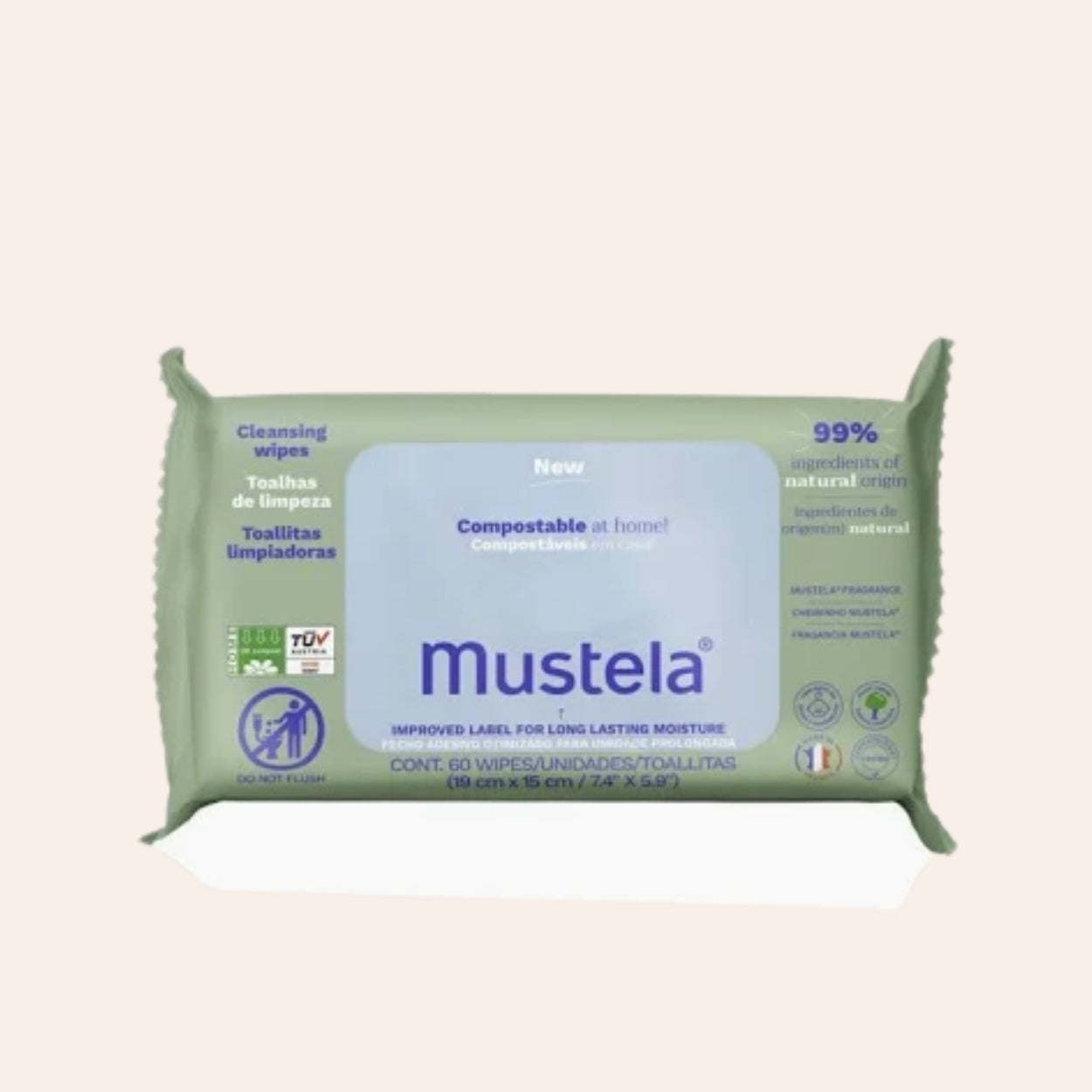 Mustela Bébé Cleansing Wipes 60 ml