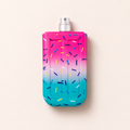 Růžovotyrkysový flakon Assala Prime Freeze Berry EDP 85 ml s barevným posypem a stříbrným rozprašovačem – MrRizz