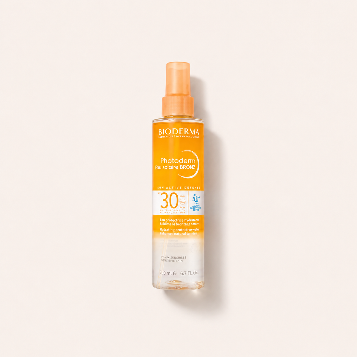 BIODERMA Photoderm Eau Solaire Bronz 200 ml – opalovací přípravek na tělo – MrRizz
