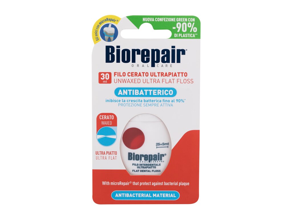 Biorepair Antibacterial Unwaxed Ultra Flat Floss 1 ml - 1ml - Zubní nit