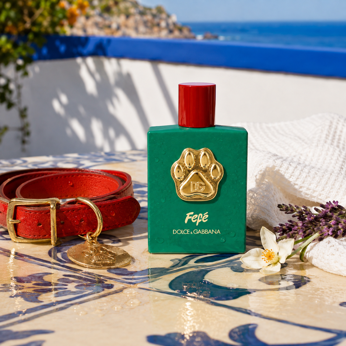 Dolce & Gabbana Fefé na středomořské terase po koupeli – MrRizz
