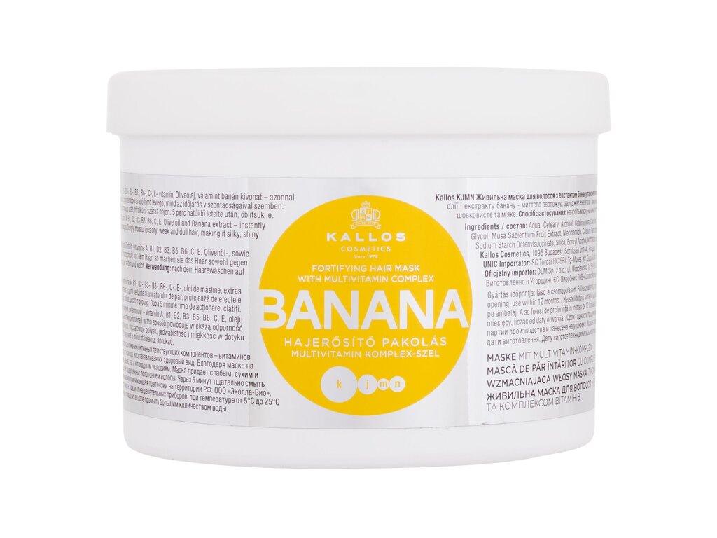 Kallos Cosmetics Banana 500 ml - 500ml - Maska na vlasy