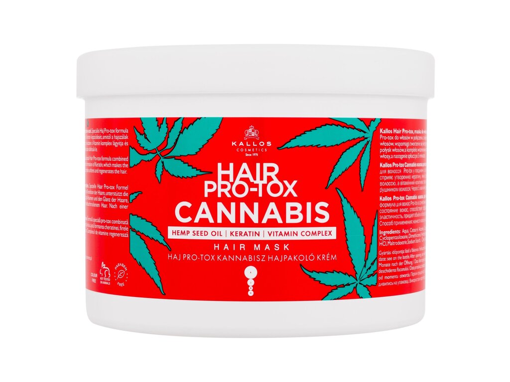 Kallos Cosmetics Hair Pro-Tox Cannabis 500 ml - 500ml - Maska na vlasy