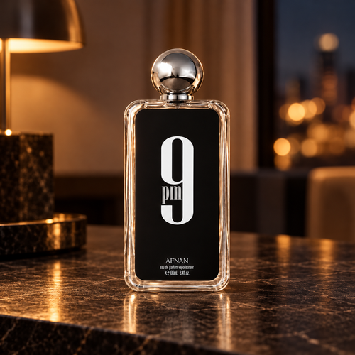 Afnan 9PM EDP 100 ml v elegantním večerním interiéru – MrRizz