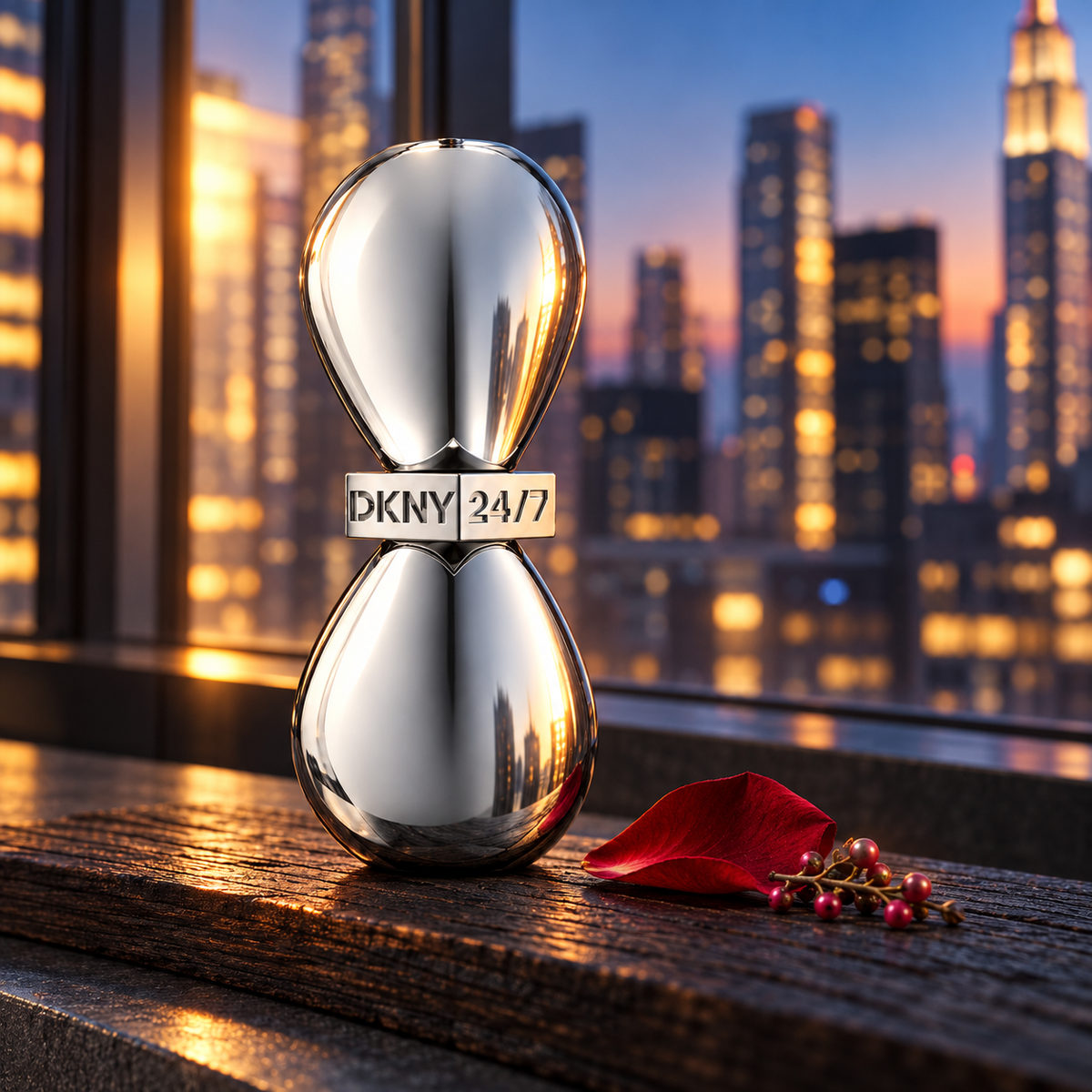 DKNY 24/7 EDP 100 ml v městském zátiší za soumraku – MrRizz