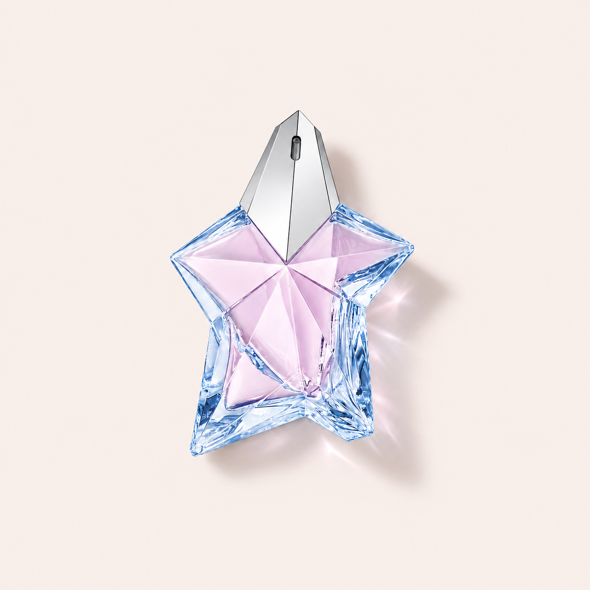 Flakon Mugler Angel 2019 EDT 100 ml na světlém pozadí – MrRizz
