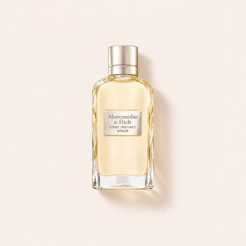 Abercrombie & Fitch First Instinct Sheer EDP 100 ml na béžovém pozadí – MrRizz
