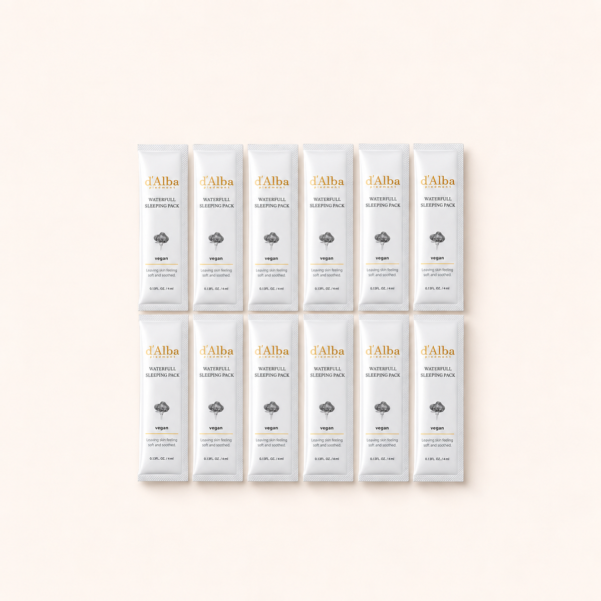 d'Alba White Truffle Waterfull Vegan Sleeping Pack 12x4 ml