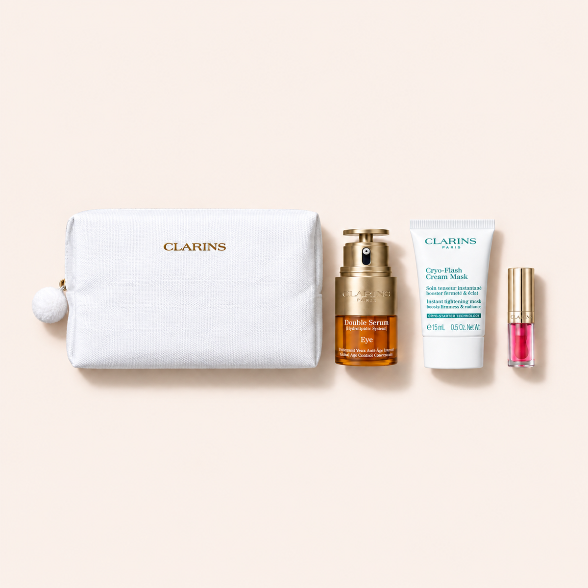Clarins Double Serum Eye Collection dárková sada s očním sérem 20 ml a taštičkou – MrRizz