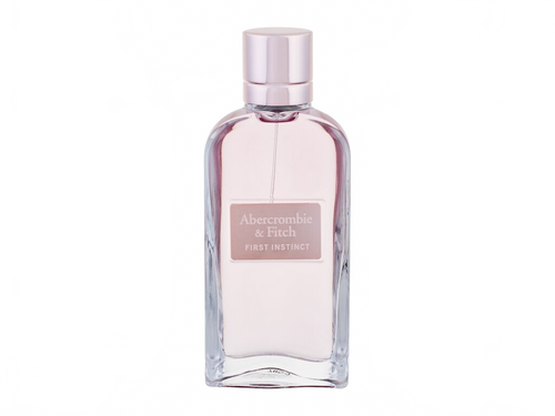 Flakon Abercrombie & Fitch First Instinct EDP 50 ml na béžovém pozadí – MrRizz