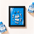 Parfemovy obraz Dolce & Gabbana Light Blue Capri In Love Pour Homme EDP v cernem ramu - ilustracni fotografie