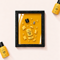 Parfemovy obraz Bergamoss Mango Sticky Rice v cernem ramu - ilustracni fotografie