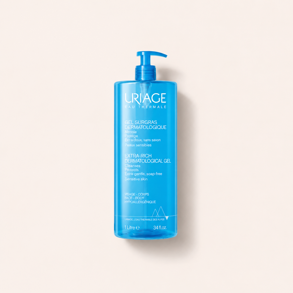 Uriage Dermatological Extra-Rich Gel 1000 ml – čisticí gel – MrRizz