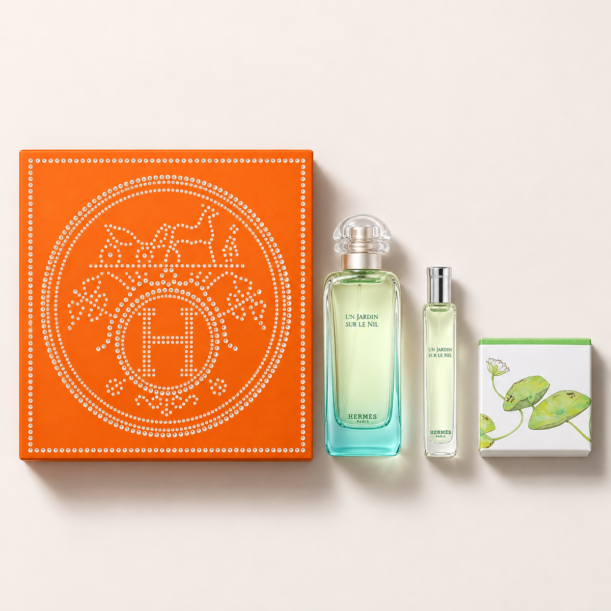 Hermès Un Jardin sur le Nil dárková sada EDT 100 ml + EDT 15 ml + mýdlo 50 g – MrRizz