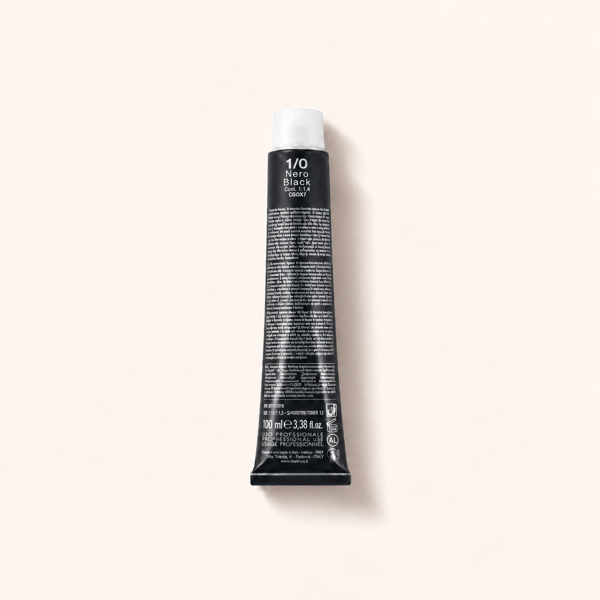 Inebrya Color, barva na vlasy 100 ml, odstín 1/0 Black – MrRizz