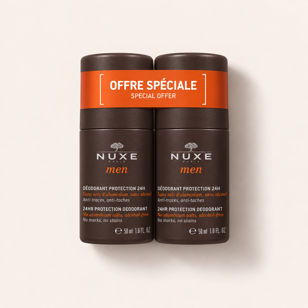 Titulní fotografie produktu NUXE Men 24HR Protection Deodorant 2x50 ml – MrRizz