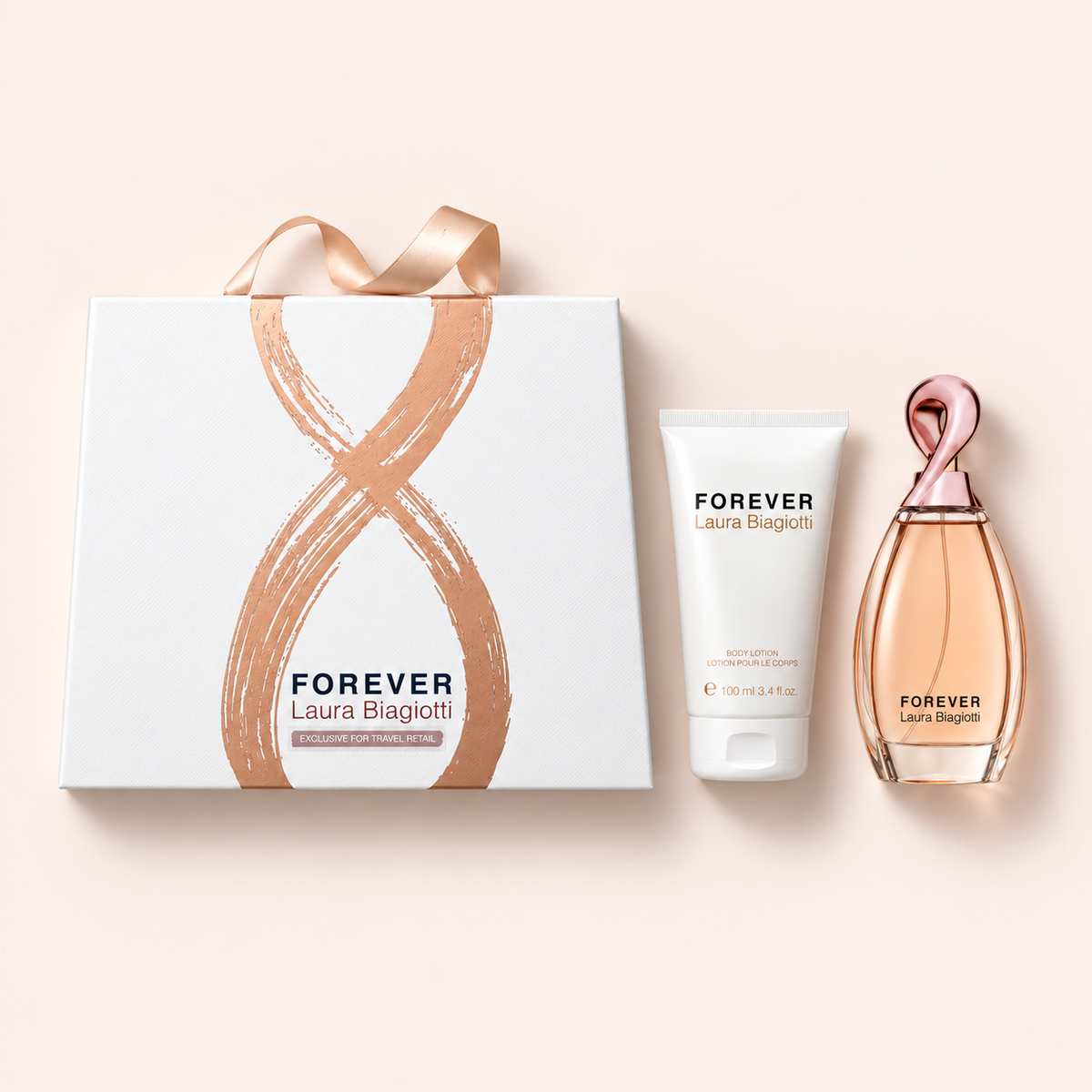 Laura Biagiotti Forever – dárková sada parfémované vody 60 ml a tělového mléka 100 ml – MrRizz
