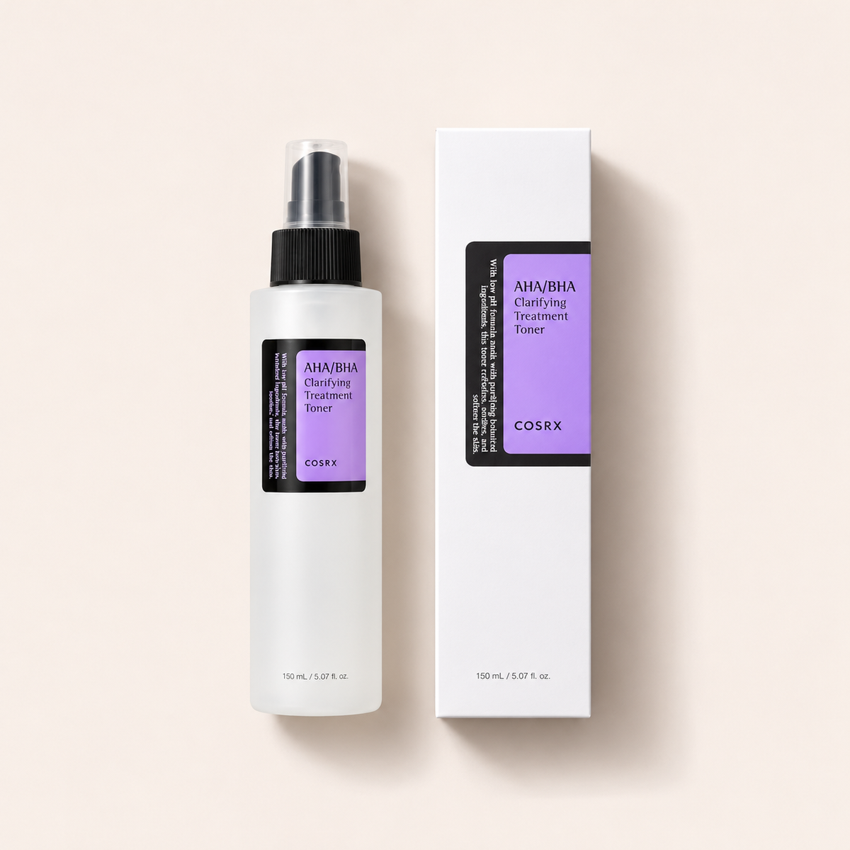 COSRX AHA/BHA Clarifying Treatment Toner 150 ml s krabičkou, pohled shora – MrRizz