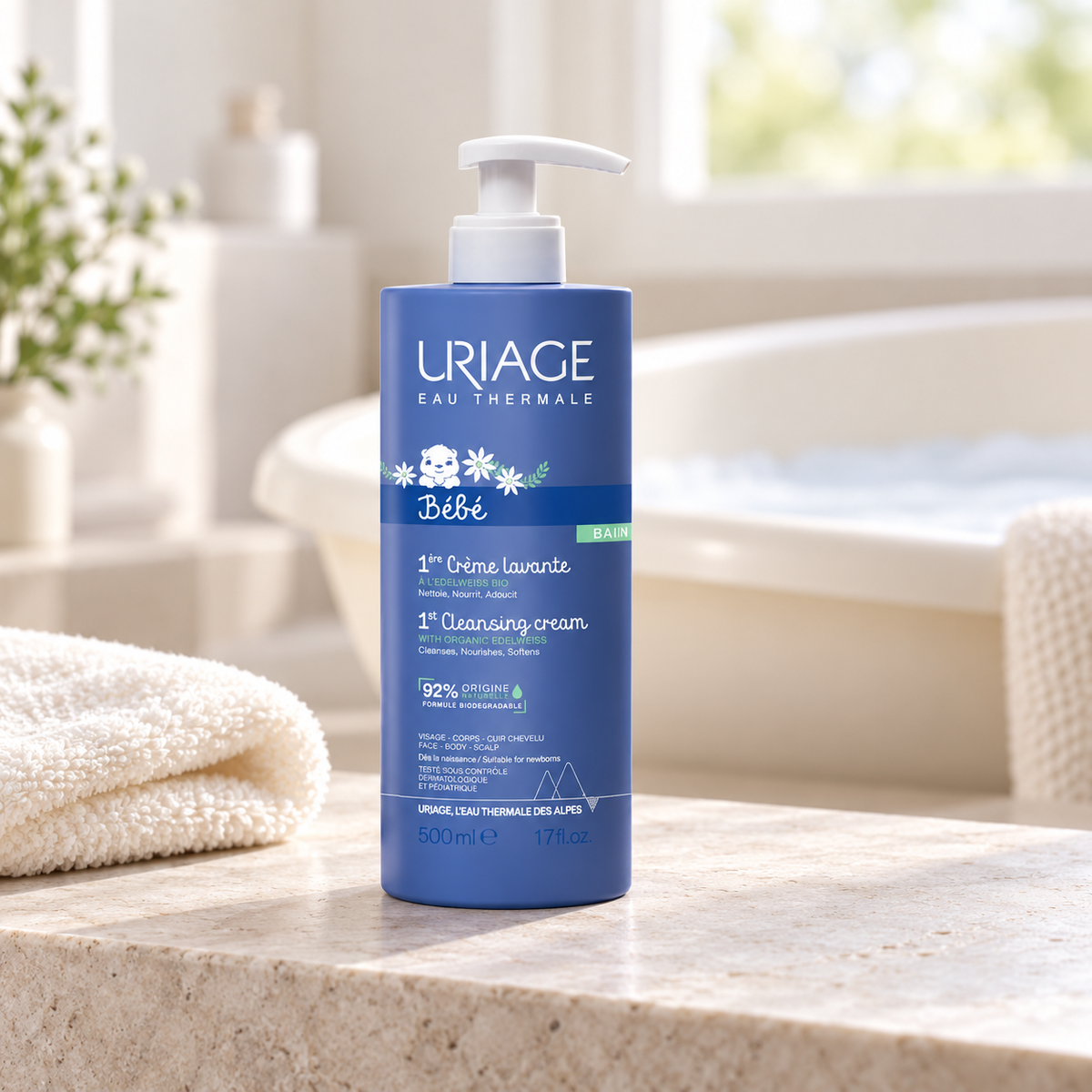 Uriage Bébé 1st Cleansing Cream 500 ml – atmosférická fotografie – MrRizz